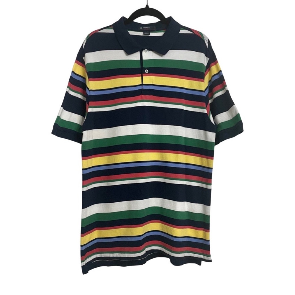 Vintage Daniel Cremieux Coastal Luxe Multicolor Stripe Polo | Men’s Shirt L - Picture 2 of 4